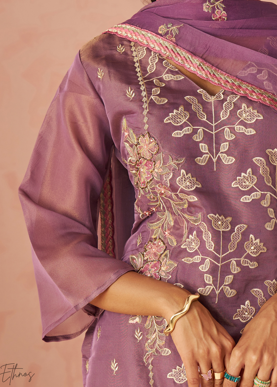 Lilac Zari-Santoon Palazzo Suit