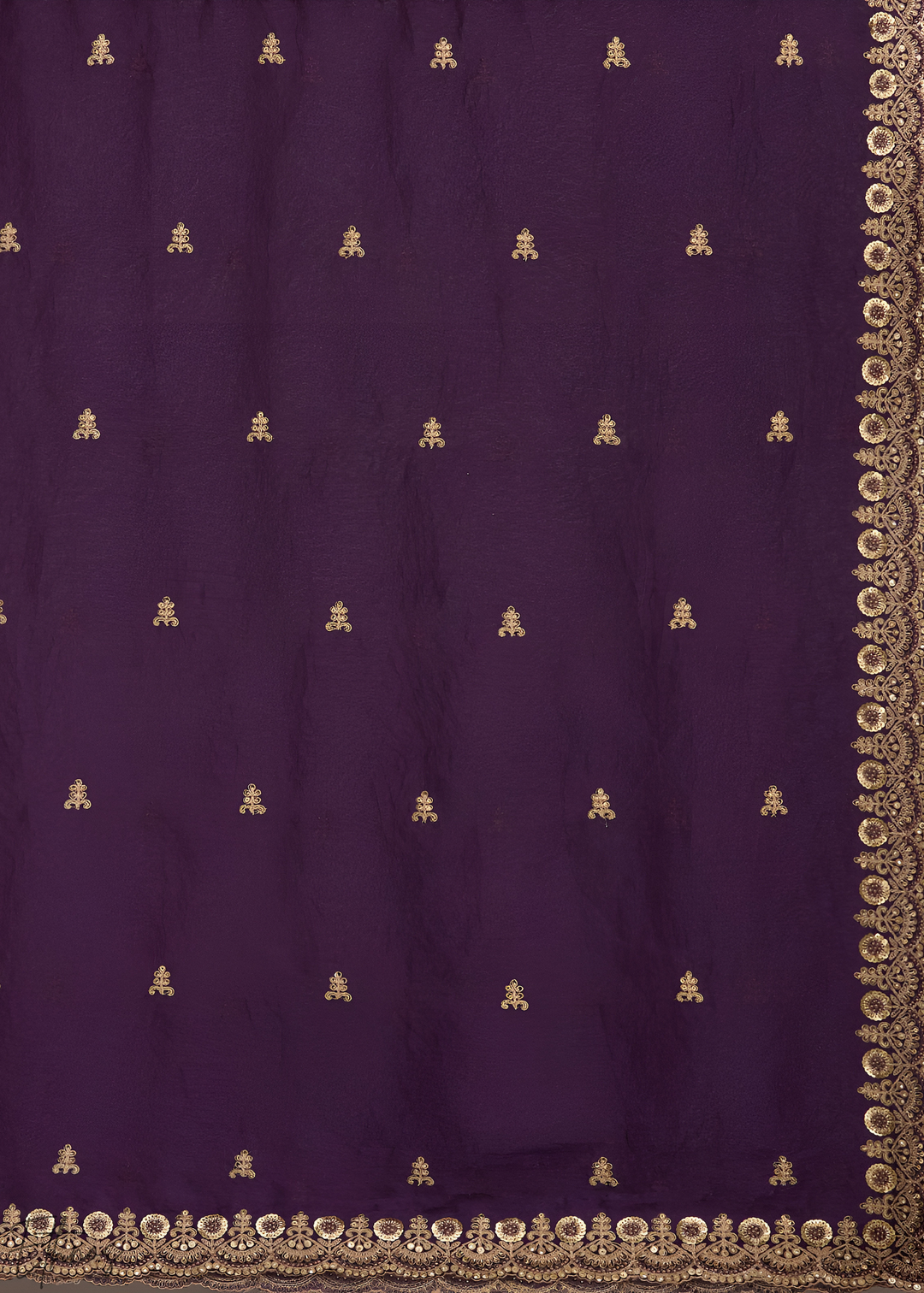 Royal Amethyst Stellar Border Tissue Silk Saree
