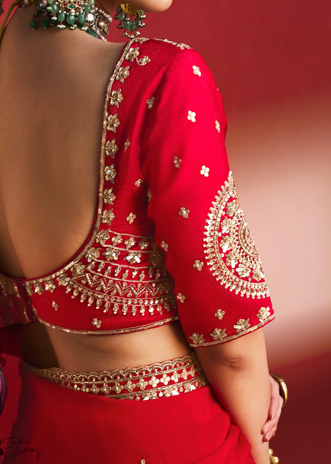 Ruby Maroon Paisley Trim Border Soft Silk Saree