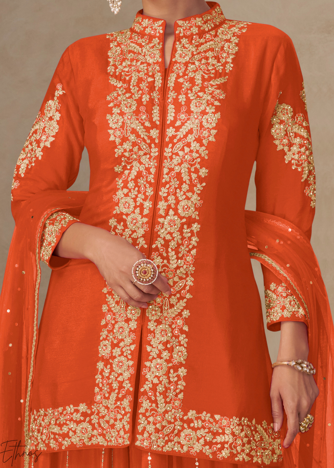 Sunset Marigold Majestic Baroque Chinon Palazzo Suit