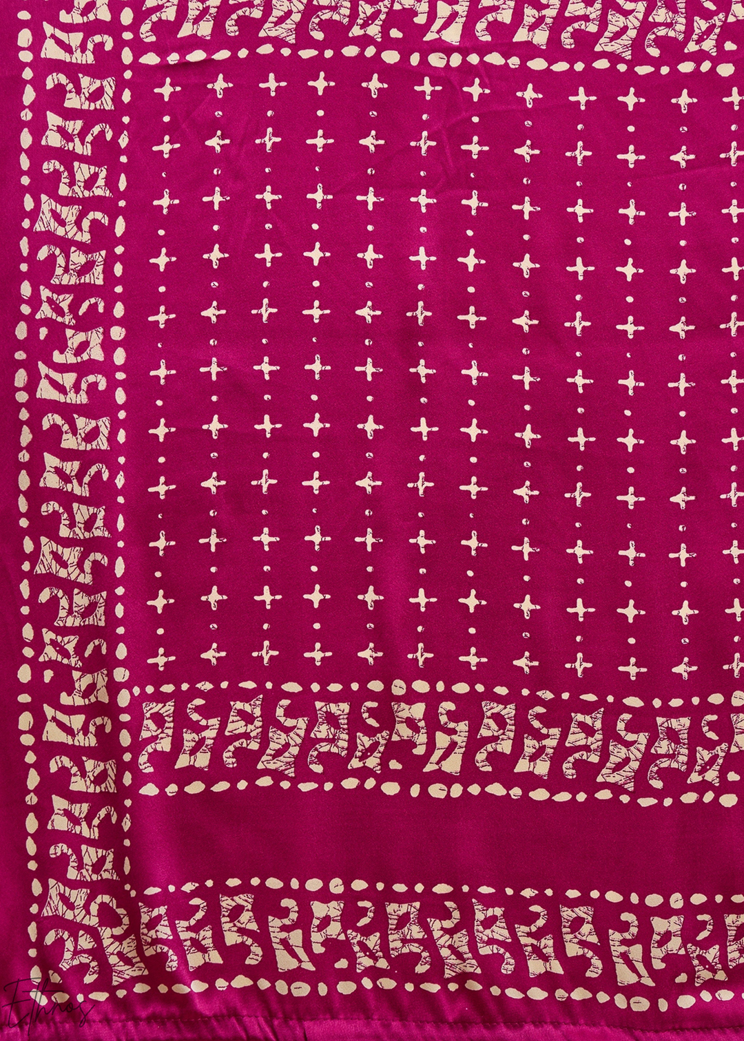 Yellow Sapphire Modal Silk Bandhani Border Saree