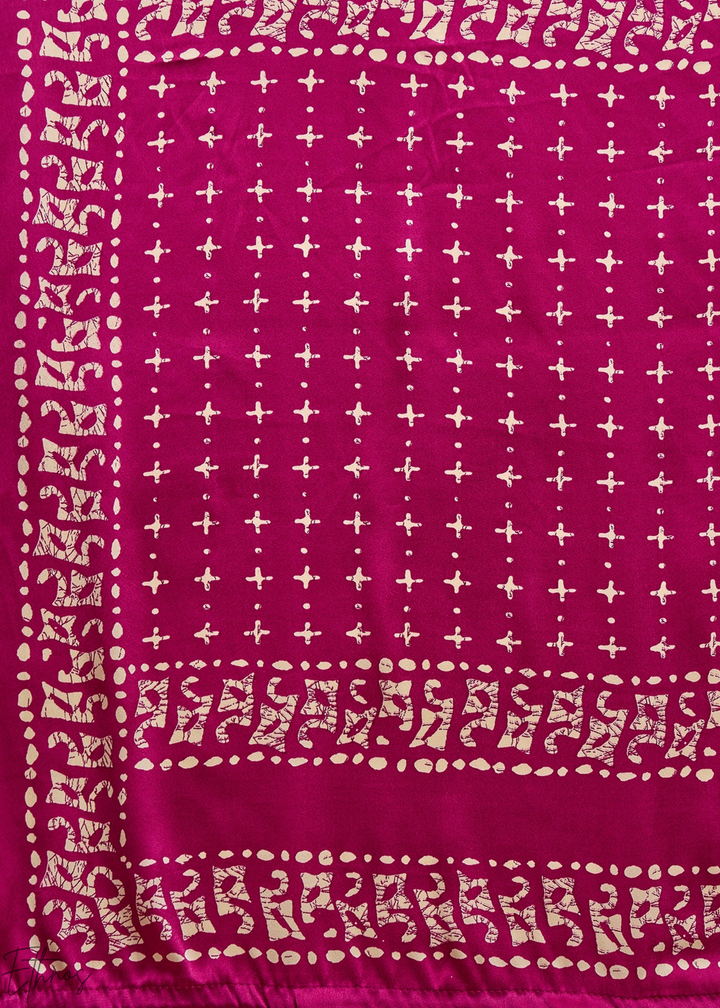 Yellow Sapphire Modal Silk Bandhani Border Saree